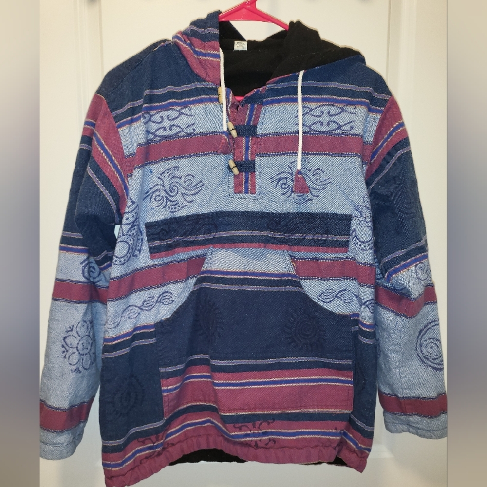 Nepali Hoodie Size M - Om, Sun & more Symbols